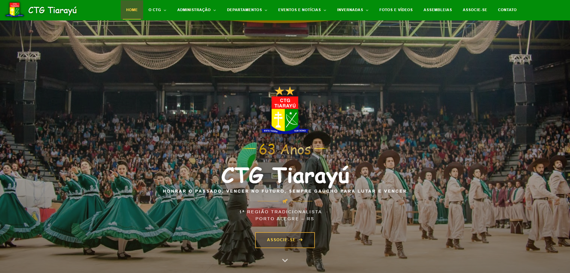 Preview do site CTG Tiarayú