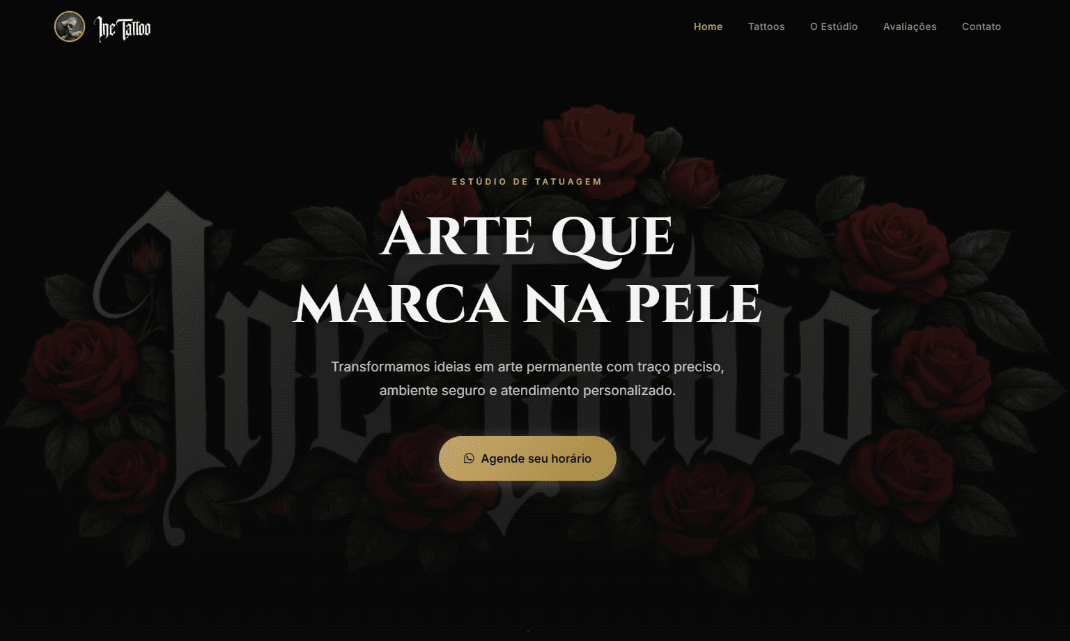 Preview do site Ine Tattoo